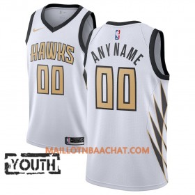 Maillot NBA Atlanta Hawks Personnalisable 2018-19 Nike City Edition Blanc Swingman - Enfant
